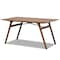 Baxton Studio Tara Mid-Century Modern Light Grey Fabric and Walnut Brown Finished Wood 7-Piece Dining Set 186-11673-11866-Zoro - alternate 7